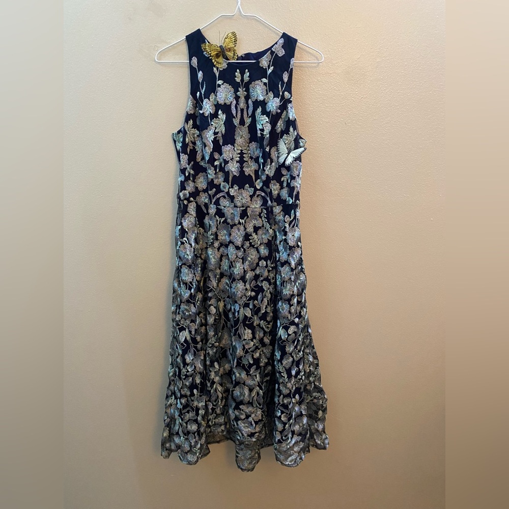 High low floral Midi